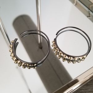 Sarah Briggs Ink and Silver Thorn earrings